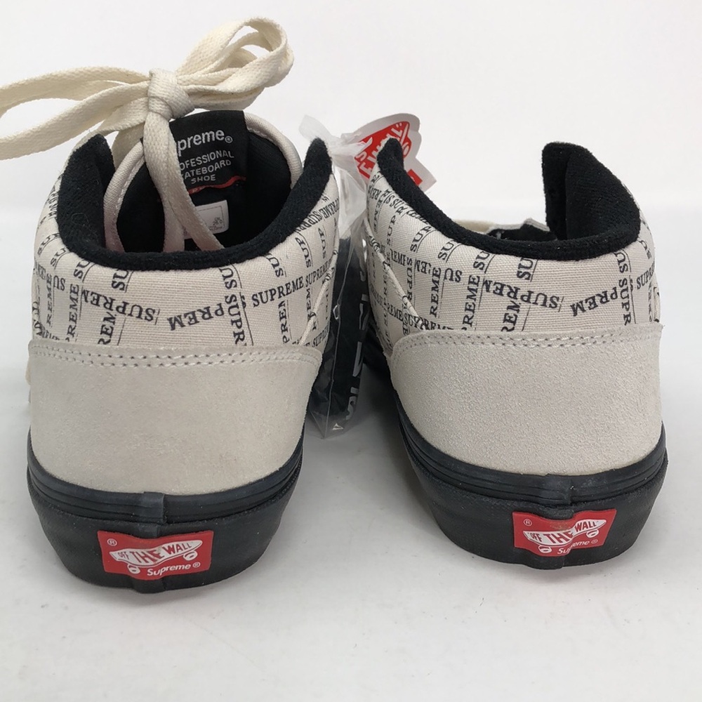 Vans x Supreme Half Cab Pro ‘92 Men’s Off White Black Skateboard Shoes - Size 8 - Picture 5 of 16